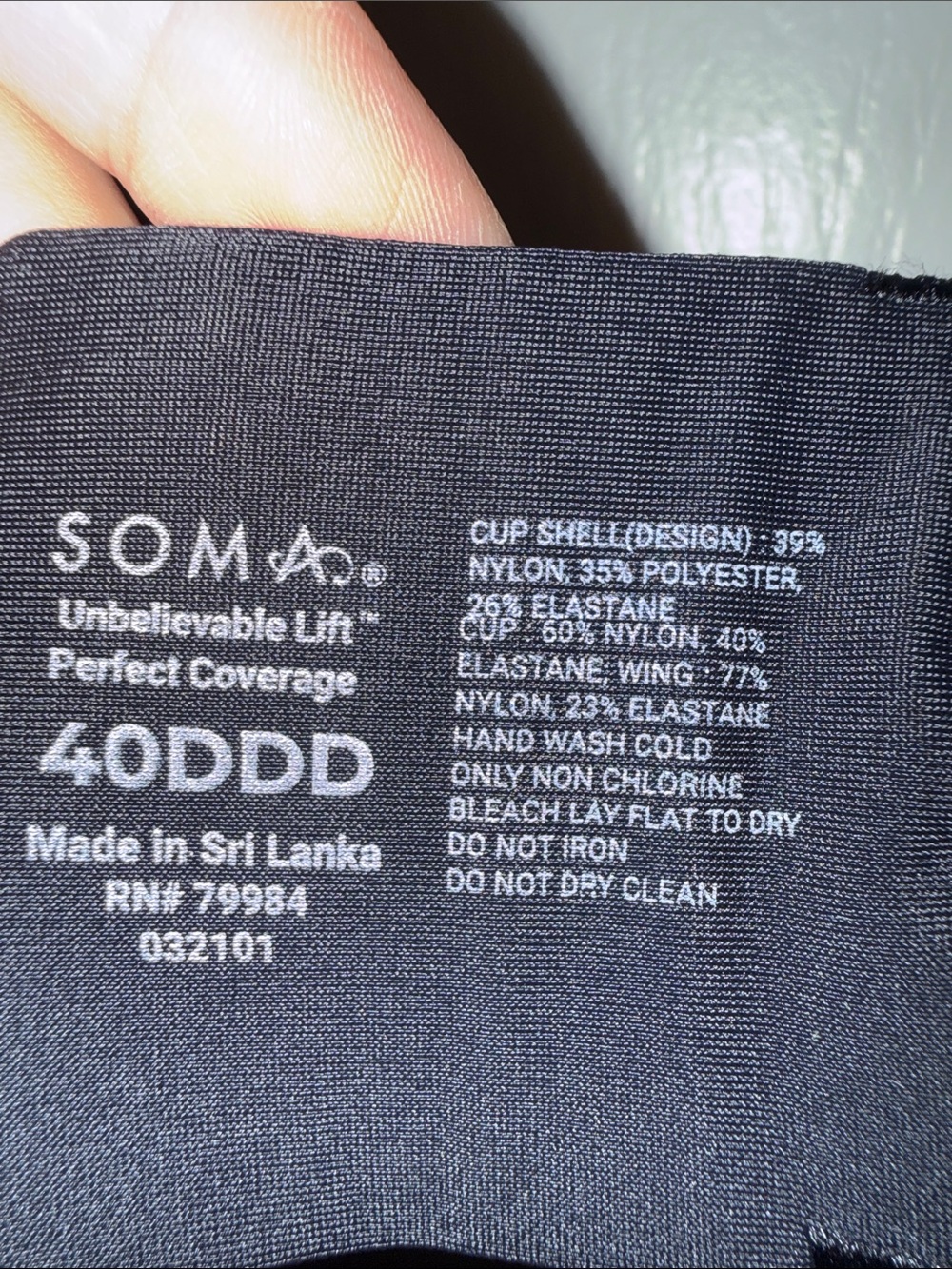 Soma Black Unlined Mesh Underwire Bra - Picture 6 of 6